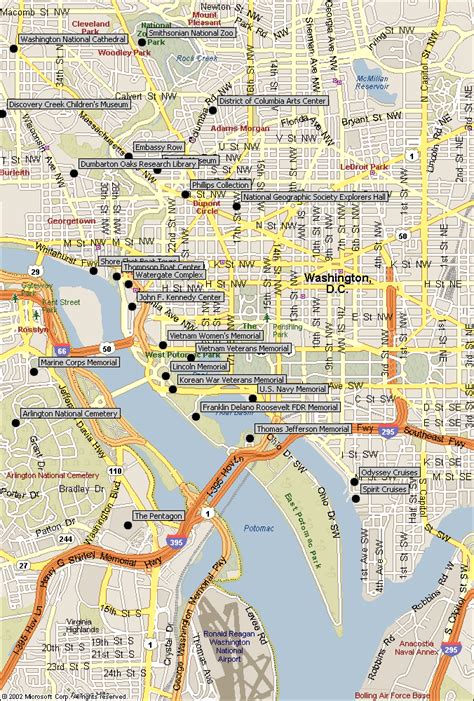 Printable Map Of Washington Dc